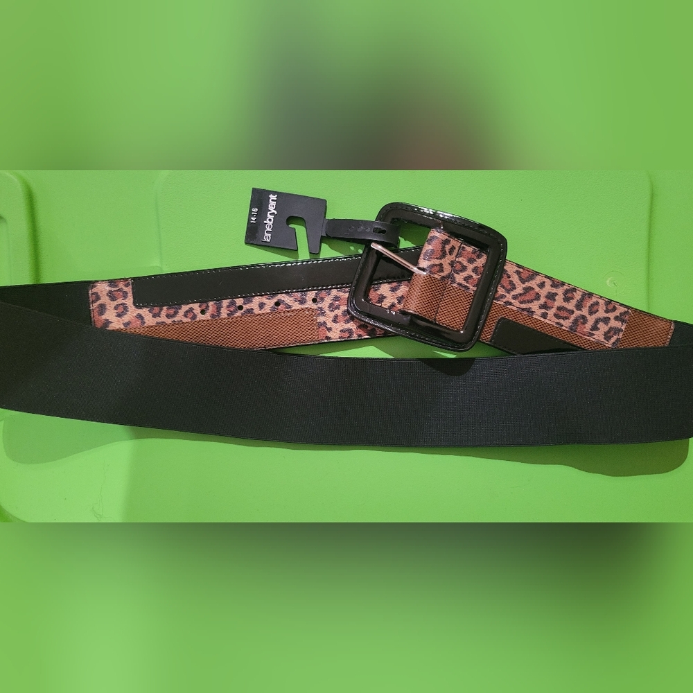 🌻Lane Bryant Leopard Print Stretch Waist Belt - Size 14/16 - New With Tags